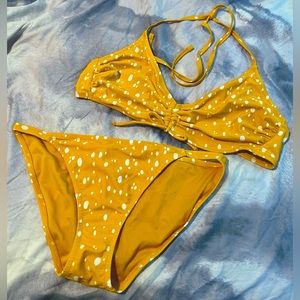 Kona Sol Polka Dot Binki Set - Yellow/White - XL/L